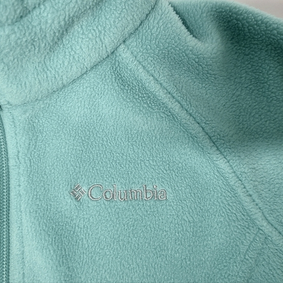 Columbia Benton Springs Youth Teal Fleece Zip Pullover S 7-8 - Picture 7 of 16